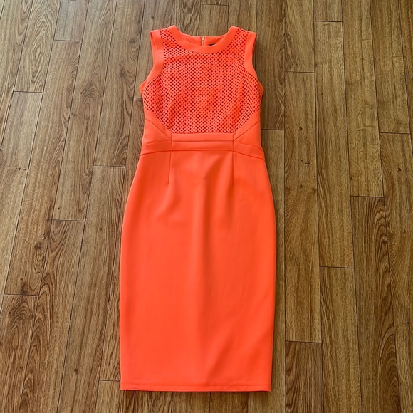Spenser Jeremy Dresses & Skirts - *DONATED**Spenser Jeremy- Bright Orange Scuba Dress! **FINAL PRICE **